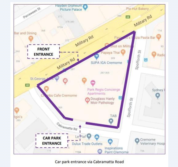 Parking at Park Regis Concierge Apartments