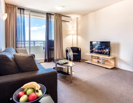 Park Regis Concierge Cremorne Sydney One Bedroom Apartment Harbour View - living room